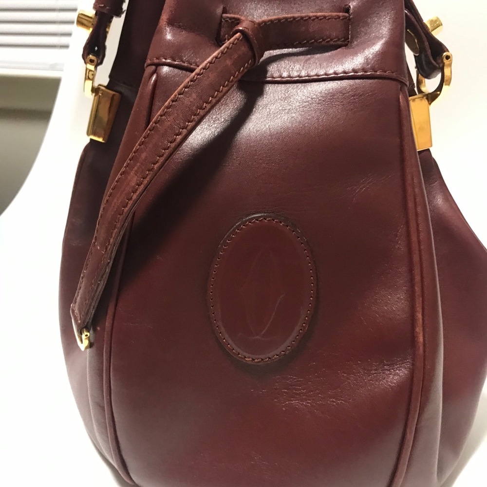 Cartier logo patch bucket bag